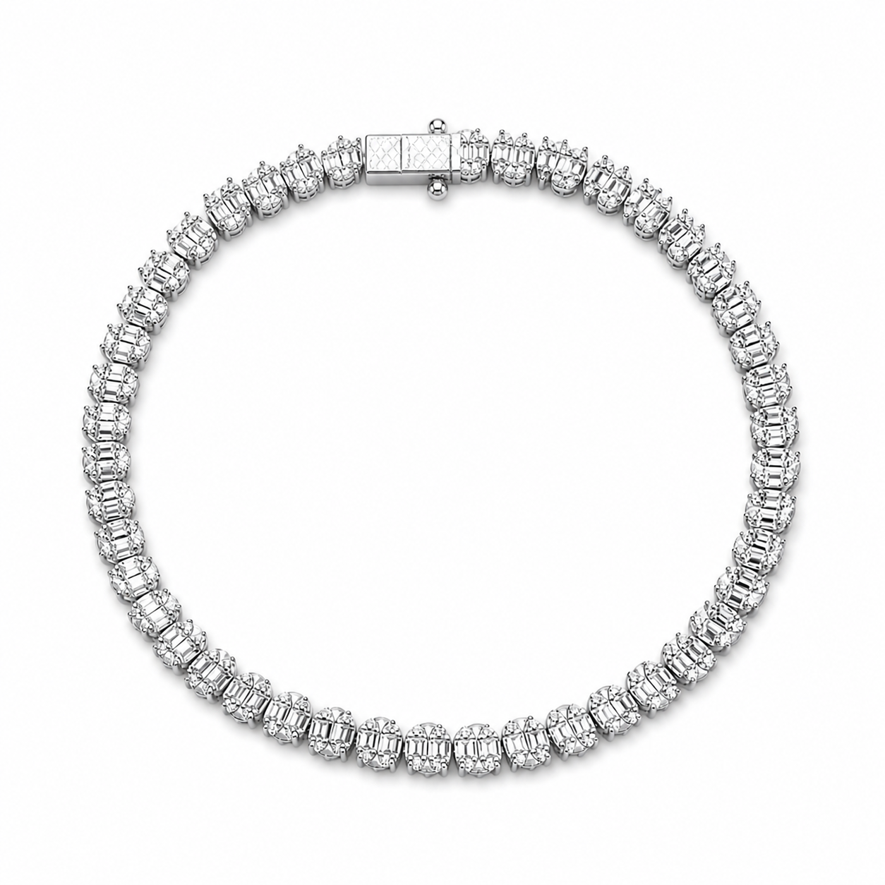 Silver Royal Baguette Tennis Bracelet