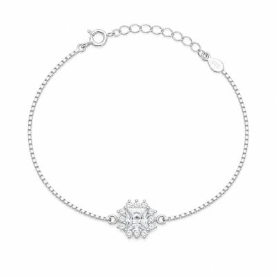 Silver Princess Bloom Bracelet