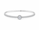 Luna Solitaire Tennis Silver Bangle