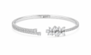 Marquise Bloom Silver Bangle