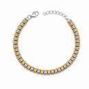 Dual Tone Cube Link Bracelet