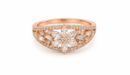 Rose Floral Lattice Ring