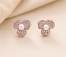 Rose gold Pearl Blossom Studs