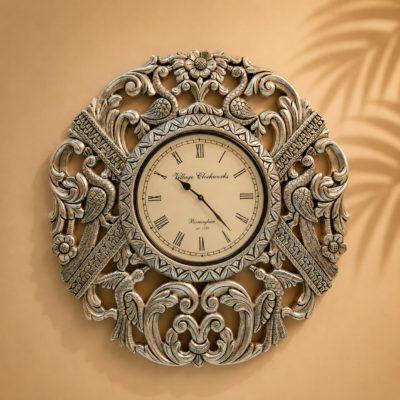 Royal Silver Wallclock
