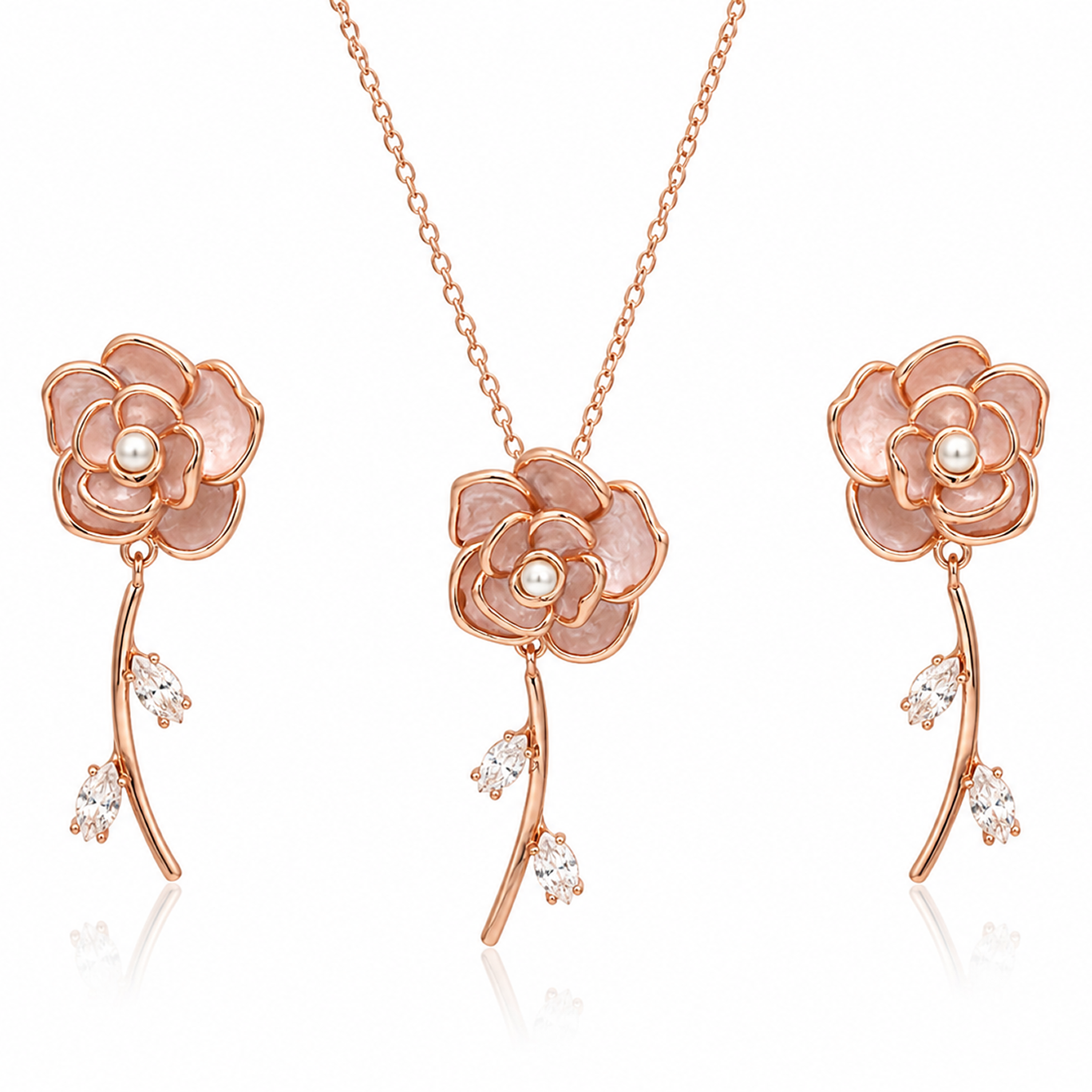 Blush Bloom Pearl Necklace