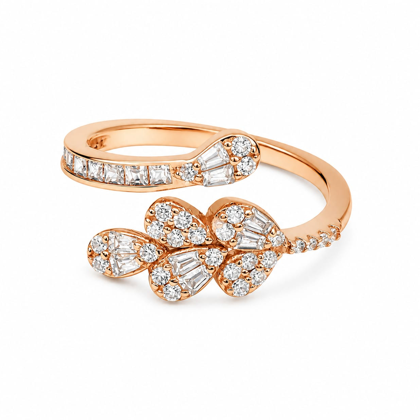 Rose Leaf Wrap Ring