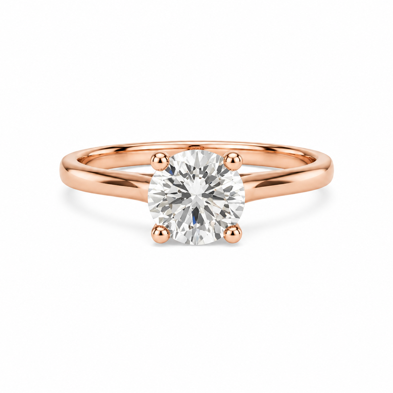 Classic Rose Solitaire Ring
