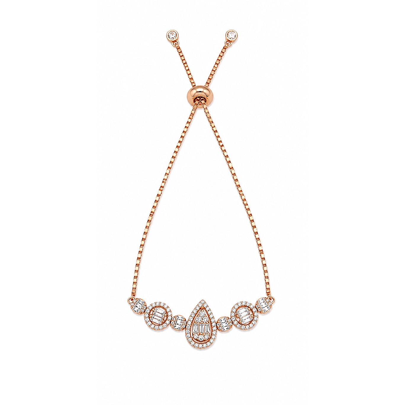 Rose Gold Teardrop Radiance Bracelet