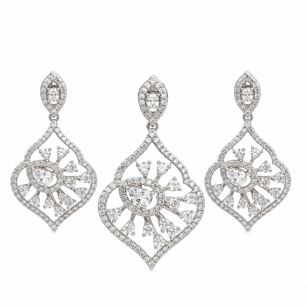 Royal Noor Filigree Pendant Set