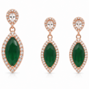 Emerald Marquis Elegance Pendant Set