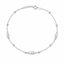 Twin Heart Sparkle Anklet
