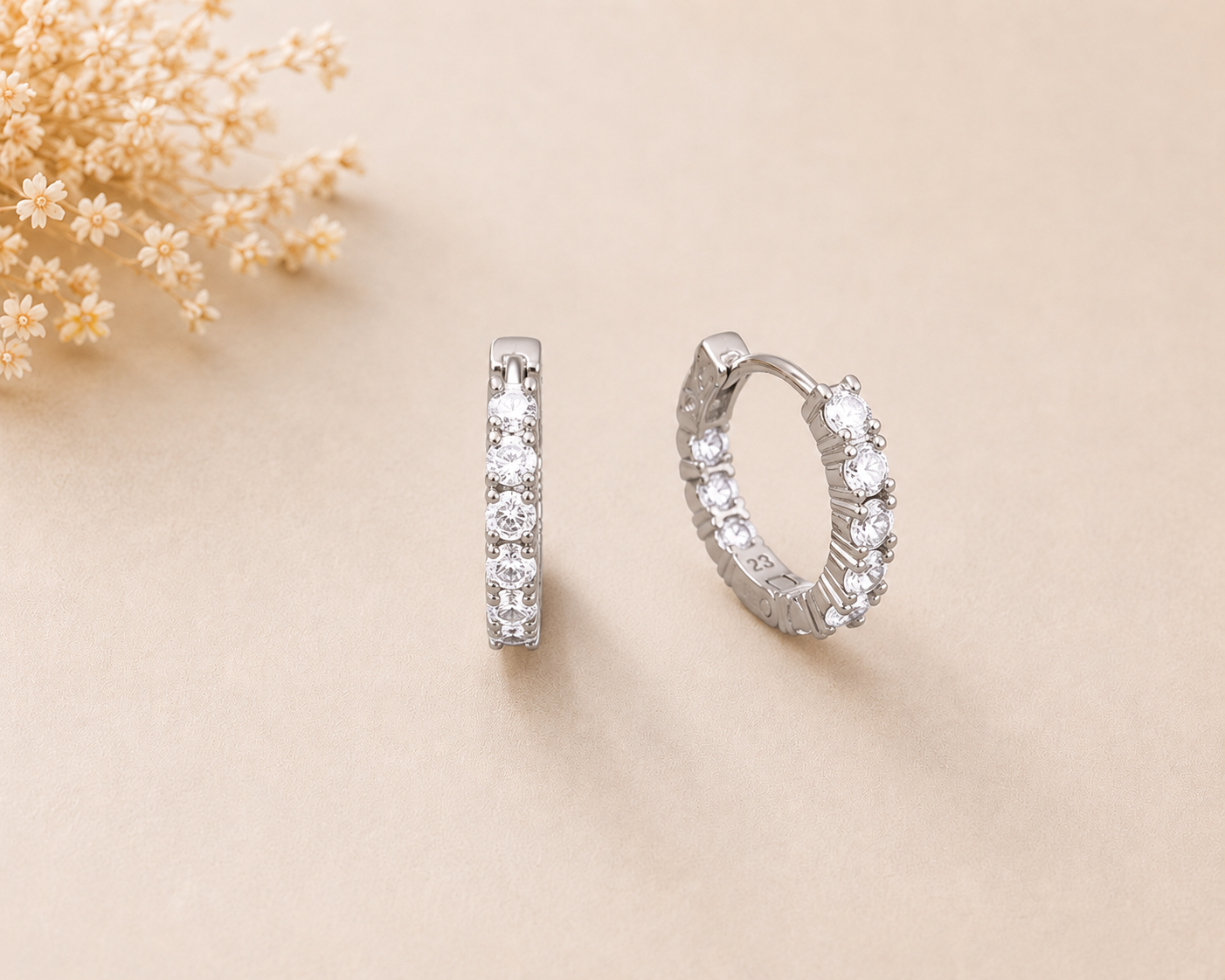 Silver Eternal Hoop Earrings